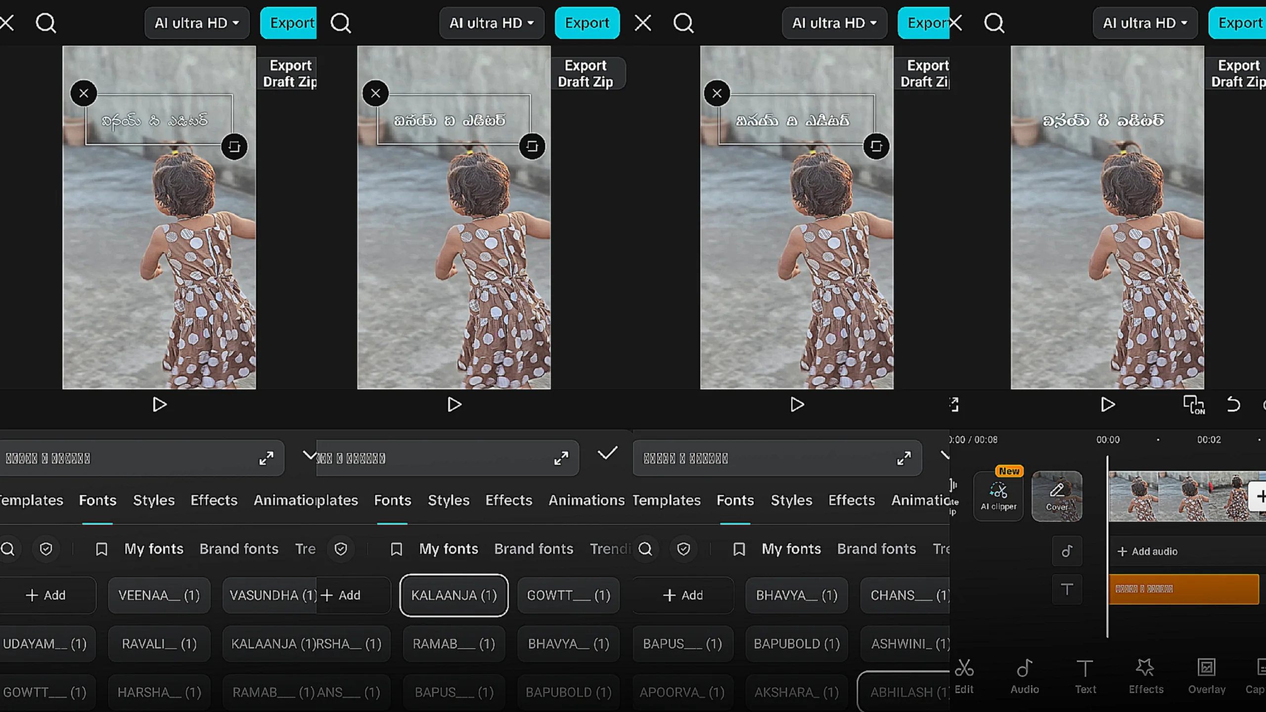 How to add Telugu fonts in CapCut