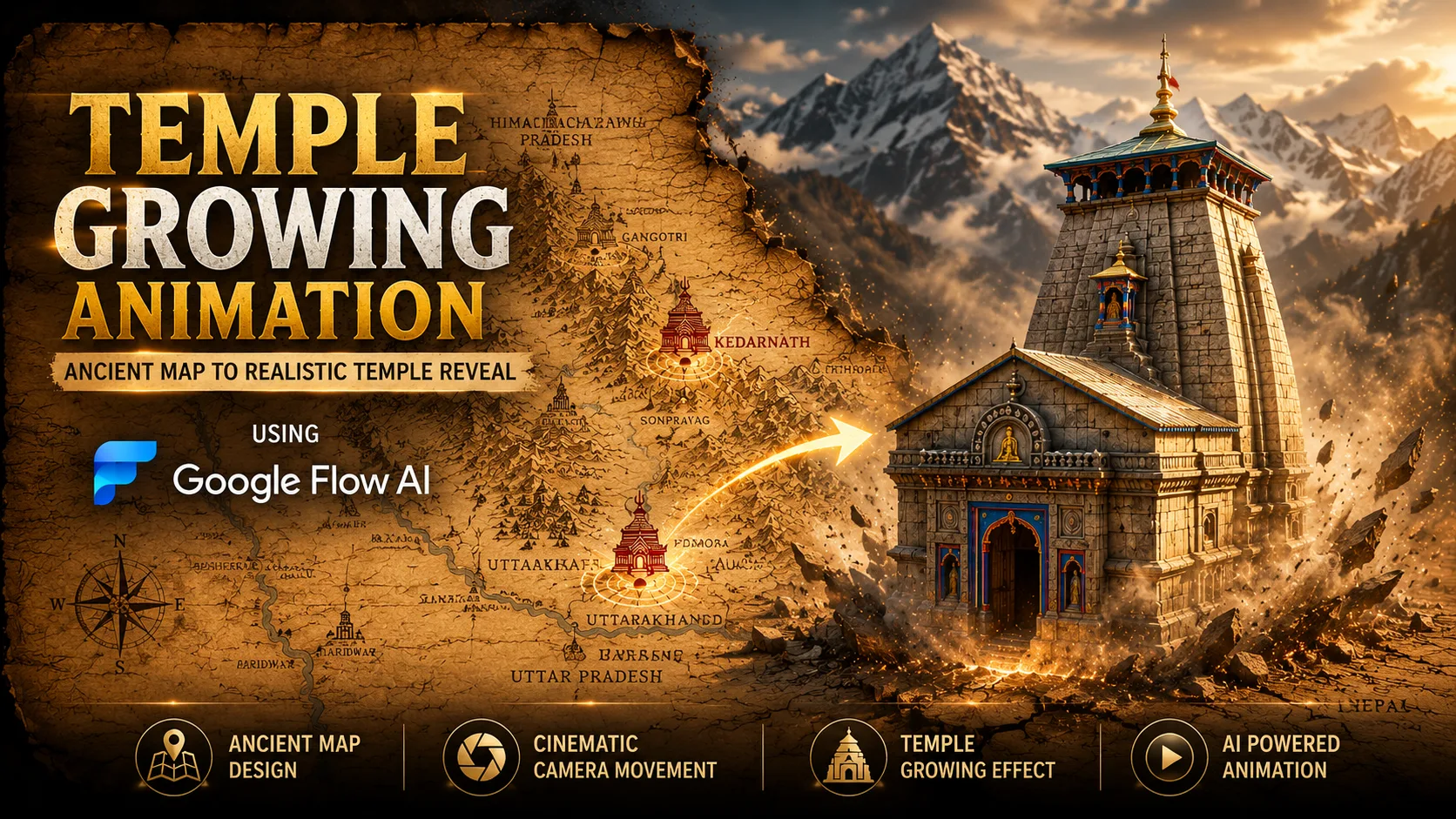 Temple Growing Animation