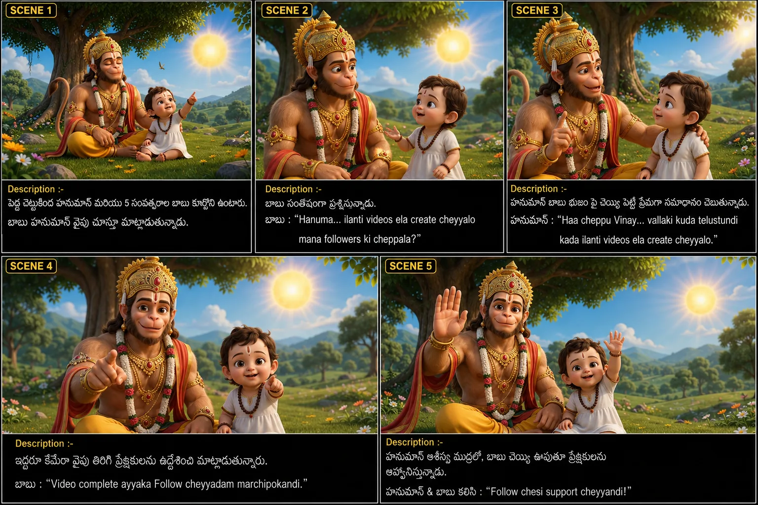 Hanuman & Cute Baby AI Videos